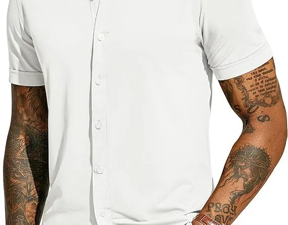 Men's Short Sleeve Dress Shirt Casual Shirts