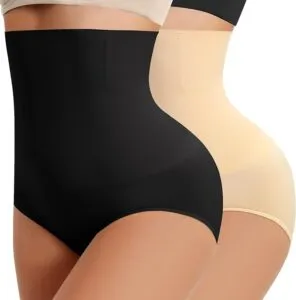 CMTOP High Waisted Shapewear Thong for Women Tummy Control Knickers, Seamless Slimming Tummy Control Shaper Shaping Underwear