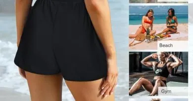 JASAMBAC Swim Shorts Women Lined Board Shorts Quick Dry Swim Trunks Ladies Swimming Leggings with Pockets Tummy Control Beach Shorts Cycling Shorts Running Shorts Gym Shorts