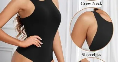 Lonya Shapewear Bodysuit Women's Bodysuit Sleeveless Tummy Control Body Shaper High Stretchy Leotard Crew Neck Tong with Snap Closure Jumpsuit