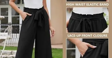 CMTOP Wide Leg Trousers for Women UK Summer Palazzo Pants Elasticated High Waisted Straight Leg Trousers Lightweight Comfy Elegant Work Trousers with Pockets for Daily Shopping Beach