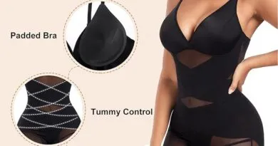 heekpek Women Shapewear Bodysuit V Neck Seamless Waist Trainer Butt Lifter Full Body Shaper Tummy Control Mesh Slimming Jumpsuit One Piece