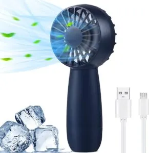 Lerelin Handheld Fan, Usb Hand Held Fan Rechargeable, Convenient Mini Portable Fan, Equipped with 4800mah Battery, Suitable for Commuting, Business Trips, Office Necessities